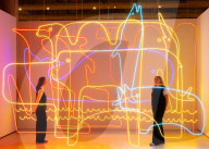 Enzo Mari - Retrospective spanning Enzo Mari’s 60-year career.exhibition at the Design Museum, London, UK.