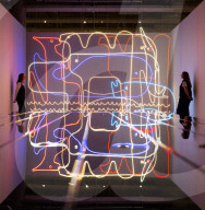 Enzo Mari - Retrospective spanning Enzo Mari’s 60-year career.exhibition at the Design Museum, London, UK.