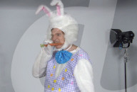 Liam Neeson makes a menacing Easter Bunny.