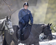 ROYALS - Prinz Andrew, Herzog von York, macht einen Ausritt in Windsor