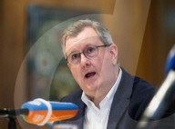 Democratic Unionist Party (DUP) leadership briefing at the Foreign Press Association, Royal Overseas League, Park Place, St James's Street, London, UK.