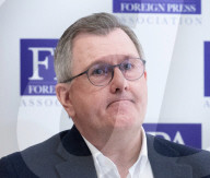 Democratic Unionist Party (DUP) leadership briefing at the Foreign Press Association, Royal Overseas League, Park Place, St James's Street, London, UK.