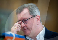 Democratic Unionist Party (DUP) leadership briefing at the Foreign Press Association, Royal Overseas League, Park Place, St James's Street, London, UK.