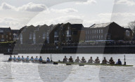 78th Oxford v Cambridge University Women's Boat Race on the River Thames in London, UK.