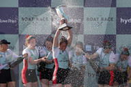 78th Oxford v Cambridge University Women's Boat Race on the River Thames in London, UK.