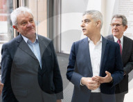 Sadiq Khan, Mayor of London election campaign event to announce his London Growth Plan at the Francis Crick Institute, King’s Cross, London, UK.