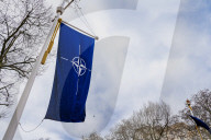 NATO flags fly down The Mall