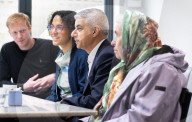 Sadiq Khan, Labour’s Mayor of London, on the campaign trail in Upper Street, Islington, London, UK.