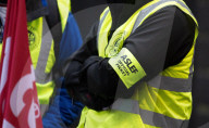 ASLEF picket line outside Euston rail station