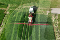 Themenfoto Landwirtschaft,Duengen mit Pestiziden+++  Theme photo Agriculture, fertilizers with pesticides