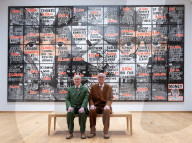 Gilbert & George The London Pictures exhibition at The Gilbert & George Centre 5a Heneage Street, London E1 5LJ
Great Britain Press photocall 
10th April 2024