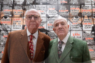 Gilbert & George The London Pictures exhibition at The Gilbert & George Centre 5a Heneage Street, London E1 5LJ
Great Britain Press photocall 
10th April 2024