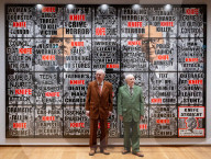 Gilbert & George The London Pictures exhibition at The Gilbert & George Centre 5a Heneage Street, London E1 5LJ
Great Britain Press photocall 
10th April 2024