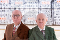 Gilbert & George The London Pictures exhibition at The Gilbert & George Centre 5a Heneage Street, London E1 5LJ
Great Britain Press photocall 
10th April 2024