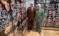 Gilbert & George The London Pictures exhibition at The Gilbert & George Centre 5a Heneage Street, London E1 5LJ
Great Britain Press photocall 
10th April 2024