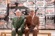 Gilbert & George The London Pictures exhibition at The Gilbert & George Centre 5a Heneage Street, London E1 5LJ
Great Britain Press photocall 
10th April 2024