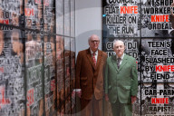 Gilbert & George The London Pictures exhibition at The Gilbert & George Centre 5a Heneage Street, London E1 5LJ
Great Britain Press photocall 
10th April 2024