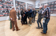 Gilbert & George The London Pictures exhibition at The Gilbert & George Centre 5a Heneage Street, London E1 5LJ
Great Britain Press photocall 
10th April 2024