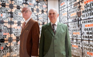 Gilbert & George The London Pictures exhibition at The Gilbert & George Centre 5a Heneage Street, London E1 5LJ
Great Britain Press photocall 
10th April 2024