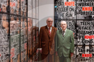 Gilbert & George The London Pictures exhibition at The Gilbert & George Centre 5a Heneage Street, London E1 5LJ
Great Britain Press photocall 
10th April 2024