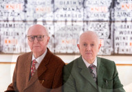 Gilbert & George The London Pictures exhibition at The Gilbert & George Centre 5a Heneage Street, London E1 5LJ
Great Britain Press photocall 
10th April 2024