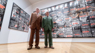 Gilbert & George The London Pictures exhibition at The Gilbert & George Centre 5a Heneage Street, London E1 5LJ
Great Britain Press photocall 
10th April 2024
