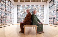 Gilbert & George The London Pictures exhibition at The Gilbert & George Centre 5a Heneage Street, London E1 5LJ
Great Britain Press photocall 
10th April 2024