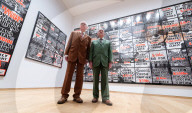 Gilbert & George The London Pictures exhibition at The Gilbert & George Centre 5a Heneage Street, London E1 5LJ
Great Britain Press photocall 
10th April 2024
