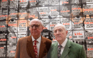 Gilbert & George The London Pictures exhibition at The Gilbert & George Centre 5a Heneage Street, London E1 5LJ
Great Britain Press photocall 
10th April 2024