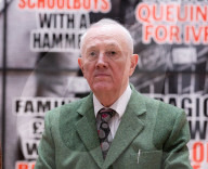 Gilbert & George The London Pictures exhibition at The Gilbert & George Centre 5a Heneage Street, London E1 5LJ
Great Britain Press photocall 
10th April 2024