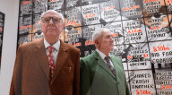 Gilbert & George The London Pictures exhibition at The Gilbert & George Centre 5a Heneage Street, London E1 5LJ
Great Britain Press photocall 
10th April 2024