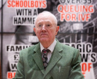 Gilbert & George The London Pictures exhibition at The Gilbert & George Centre 5a Heneage Street, London E1 5LJ
Great Britain Press photocall 
10th April 2024