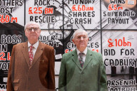 Gilbert & George The London Pictures exhibition at The Gilbert & George Centre 5a Heneage Street, London E1 5LJ
Great Britain Press photocall 
10th April 2024