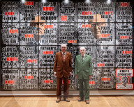 Gilbert & George The London Pictures exhibition at The Gilbert & George Centre 5a Heneage Street, London E1 5LJ
Great Britain Press photocall 
10th April 2024