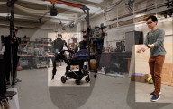 Robot mimics remote human controller's actions in realtime 