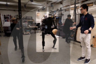 Robot mimics remote human controller's actions in realtime 