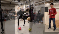 Robot mimics remote human controller's actions in realtime 