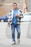 PREMIUM EXCLUSIVE Twinning? Ben Affleck bonding with Fin , dressed with jeans and plaid shirts on friday