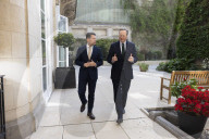 The Foreign Secretary David Cameron visits the European Commission in Brussels