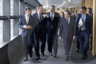 The Foreign Secretary David Cameron visits the European Commission in Brussels
