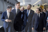 The Foreign Secretary David Cameron visits the European Commission in Brussels