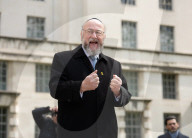 The Empty Seder Table Installation "Bring Them Home Now" event at Richmond Terrace, Whitehall, London, UK.
