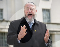 The Empty Seder Table Installation "Bring Them Home Now" event at Richmond Terrace, Whitehall, London, UK.