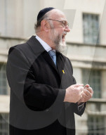 The Empty Seder Table Installation "Bring Them Home Now" event at Richmond Terrace, Whitehall, London, UK.