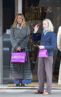 EXCLUSIVE: Jacqui Ainsley Is Spotted Leaving Claridges Hotel With Her Mom Janet - 17 Apr 2024