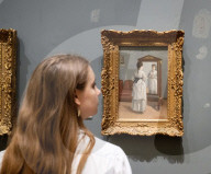 Press photocall for Eva Gonzales painting La Psyche exhibited at the National Gallery, London, UK.