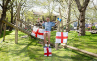 Press photocall for Why I Stuck A Flare Up My Arse For England. Written and performed by Alex Hill at Southwark Playhouse, London, UK.