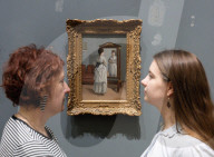 Press photocall for Eva Gonzales painting La Psyche exhibited at the National Gallery, London, UK.