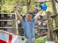 Press photocall for Why I Stuck A Flare Up My Arse For England. Written and performed by Alex Hill at Southwark Playhouse, London, UK.