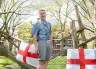 Press photocall for Why I Stuck A Flare Up My Arse For England. Written and performed by Alex Hill at Southwark Playhouse, London, UK.